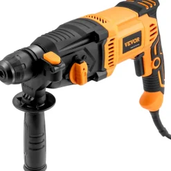 VEVOR 1 Inch SDS-Plus Rotary Hammer Drill, 8 Amp Corded Drills, Heavy Duty Chipping Hammers with Safety Clutch, Electric Demolition Hammers, Taladro Rotomartillo, Power Tool For Concrete