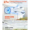 VEVOR 10 inch Shutter Exhaust Fan, Wall Mounted Attic Vent Fan with Variable Speed Controller, 900 CFM, AC Motor, Heavy-duty Steel, Low Noise for Shed, Garage, Greenhouse Ventilation Cooling, Black