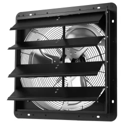 VEVOR 18 inch Shutter Exhaust Fan Wall-Mount Variable Speed Temperature, Automatic Louvers Sturdy Steel Housing, Low Noise, Ventilation and Cooling for Attic, Garage, Barn, Greenhouse, Workshop