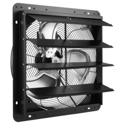 VEVOR 18 inch Shutter Exhaust Fan Wall-Mount Variable Speed Temperature, Automatic Louvers Sturdy Steel Housing, Low Noise, Ventilation and Cooling for Attic, Garage, Barn, Greenhouse, Workshop