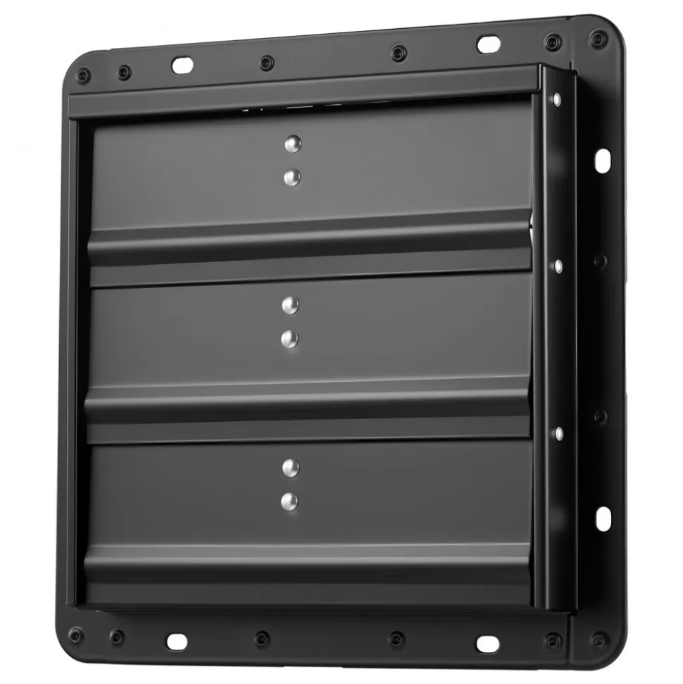 VEVOR 12 Inch Shutter Exhaust Fan Wall Mounted Automatic Louvers EC Motor, Steel Housing, Temperature & Humidity Controller, Ventilation & Cooling for Attic, Garage, Barn, Greenhouse, Workshop, Black
