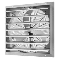 VEVOR 36 Inch Shutter Exhaust Fan Wall Mounted Automatic Louvers Silver, Sturdy Steel Housing, Low Noise, AC Motor, 9761 CFM Ventilation and Cooling for Attic, Garage, Barn, Greenhouse, Workshop