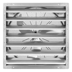 VEVOR 36 Inch Shutter Exhaust Fan Wall Mounted Automatic Louvers Silver, Sturdy Steel Housing, Low Noise, AC Motor, 9761 CFM Ventilation and Cooling for Attic, Garage, Barn, Greenhouse, Workshop