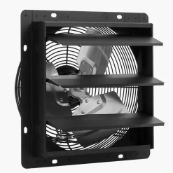 VEVOR 20 Inch Shutter Exhaust Fan Wall Mounted Automatic Louvers EC Motor, Steel Housing, Temperature & Humidity Controller, Ventilation & Cooling for Attic, Garage, Barn, Greenhouse, Workshop, Black