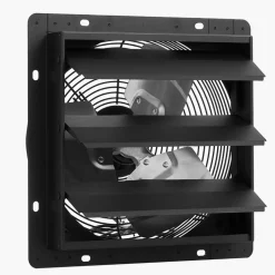 VEVOR 20 Inch Shutter Exhaust Fan Wall Mounted Automatic Louvers EC Motor, Steel Housing, Temperature & Humidity Controller, Ventilation & Cooling for Attic, Garage, Barn, Greenhouse, Workshop, Black