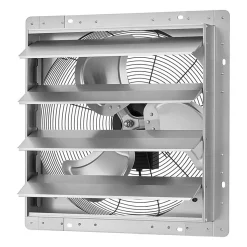 VEVOR 20 Inch Shutter Exhaust Fan Wall Mounted Automatic Louvers Silver, Sturdy Steel Housing, Low Noise, AC Motor, 4499 CFM Ventilation and Cooling for Attic, Garage, Barn, Greenhouse, Workshop
