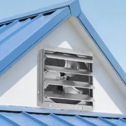 VEVOR 20 Inch Shutter Exhaust Fan Wall Mounted Automatic Louvers Silver, Sturdy Steel Housing, Low Noise, AC Motor, 4499 CFM Ventilation and Cooling for Attic, Garage, Barn, Greenhouse, Workshop