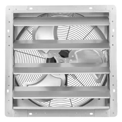 VEVOR 20 Inch Shutter Exhaust Fan Wall Mounted Automatic Louvers Silver, Sturdy Steel Housing, Low Noise, AC Motor, 4499 CFM Ventilation and Cooling for Attic, Garage, Barn, Greenhouse, Workshop