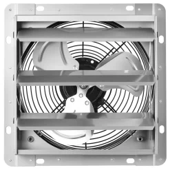 VEVOR 10 Inch Shutter Exhaust Fan Wall Mounted 874 CFM Automatic Louvers, Sturdy Steel Housing, Low Noise, AC Motor, Ventilation and Cooling for Attic, Garage, Barn, Greenhouse, Workshop, Silver