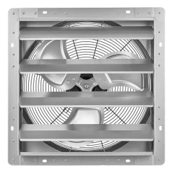 VEVOR 18 Inch Shutter Exhaust Fan Wall Mounted Automatic Louvers Silver, Sturdy Steel Housing, 3051 CFM Low Noise, AC Motor, Ventilation and Cooling for Attic, Garage, Barn, Greenhouse, Workshop
