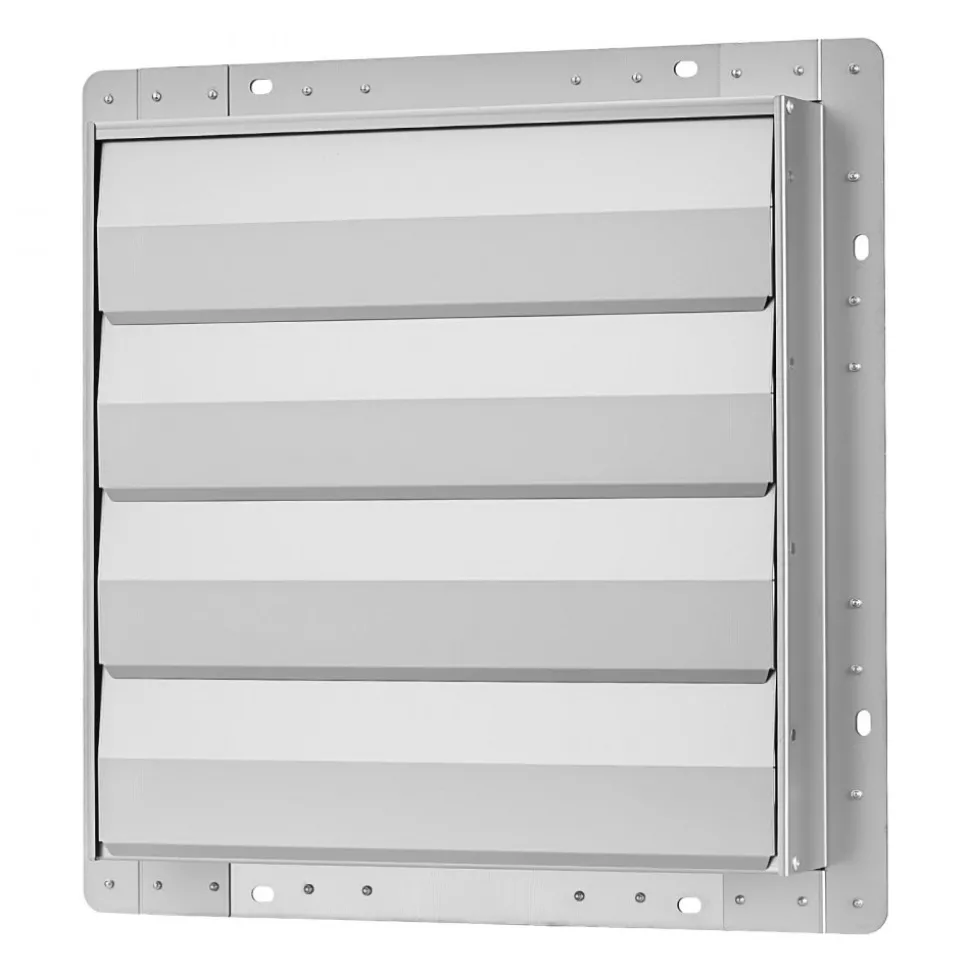 VEVOR 18 Inch Shutter Exhaust Fan Wall Mounted Automatic Louvers Silver, Sturdy Steel Housing, 3051 CFM Low Noise, AC Motor, Ventilation and Cooling for Attic, Garage, Barn, Greenhouse, Workshop