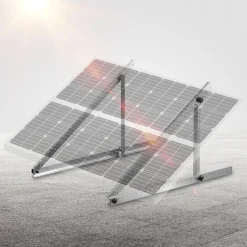 VEVOR 50-Inch Solar Panel Mounting Brackets, 0 to 90° Adjustable Tilt Mount Brackets Support 100-550W Solar Panels, Lightweight Aluminum Brackets with Folding Tilt Legs for RV, Roof, Boat, Off-Grid