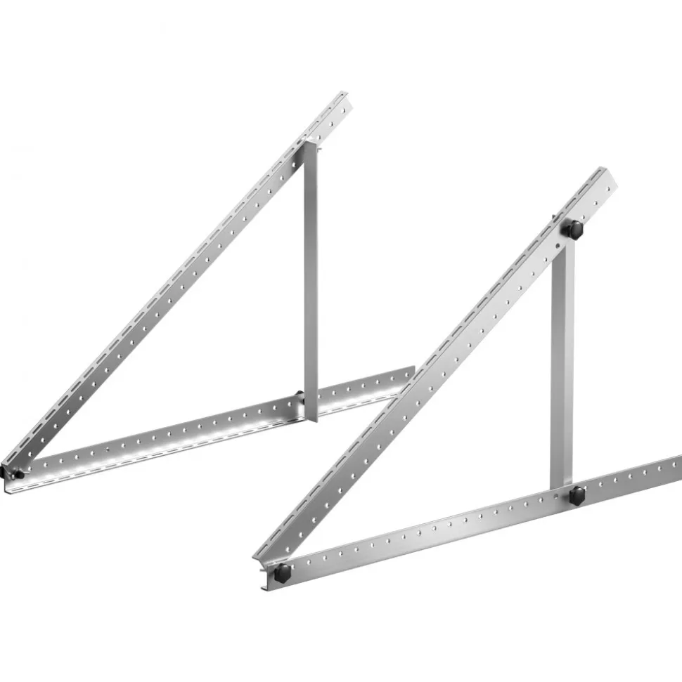 VEVOR 50-Inch Solar Panel Mounting Brackets, 0 to 90° Adjustable Tilt Mount Brackets Support 100-550W Solar Panels, Lightweight Aluminum Brackets with Folding Tilt Legs for RV, Roof, Boat, Off-Grid