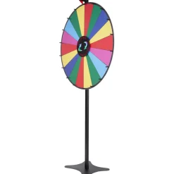 VEVOR 36 inch Spinning Prize Wheel, 18 Slots Spinning Wheel, Roulette Wheel with a Dry Erase and 2 Markers, Tabletop or Floor Standing Win Fortune Spin Games in Party Pub Trade Show Carnival