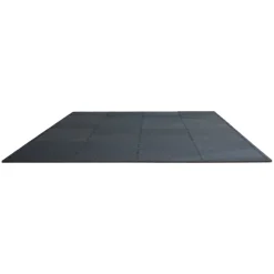 VEVOR 0.56 Inch Thick Gym Floor Mats, 25 Tiles Rubber Top with EVA Foam, 25