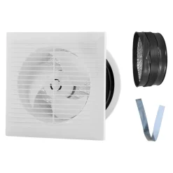 VEVOR 6 inch Through-The-Wall Ventilation Fan, 110 CFM Through Wall Exhaust Fan with AC Motor, Quiet Vent Easy Installation for Bathroom,Garage,Laundry Room,Storage Room Air Exchanger