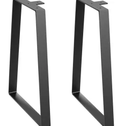 VEVOR 16 inch Trapezoid Steel Table Legs, Replacement Furniture Legs Set of 2 for DIY Coffee Tables, Modern Desks, Bench, Night Stands, Sofa, Max Load 400 lbs Heavy Duty, Quick Instalation Legs Black