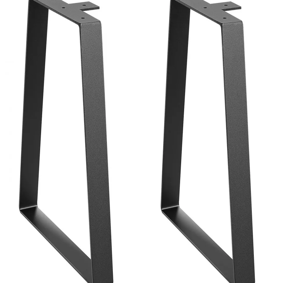 VEVOR 16 inch Trapezoid Steel Table Legs, Replacement Furniture Legs Set of 2 for DIY Coffee Tables, Modern Desks, Bench, Night Stands, Sofa, Max Load 400 lbs Heavy Duty, Quick Instalation Legs Black