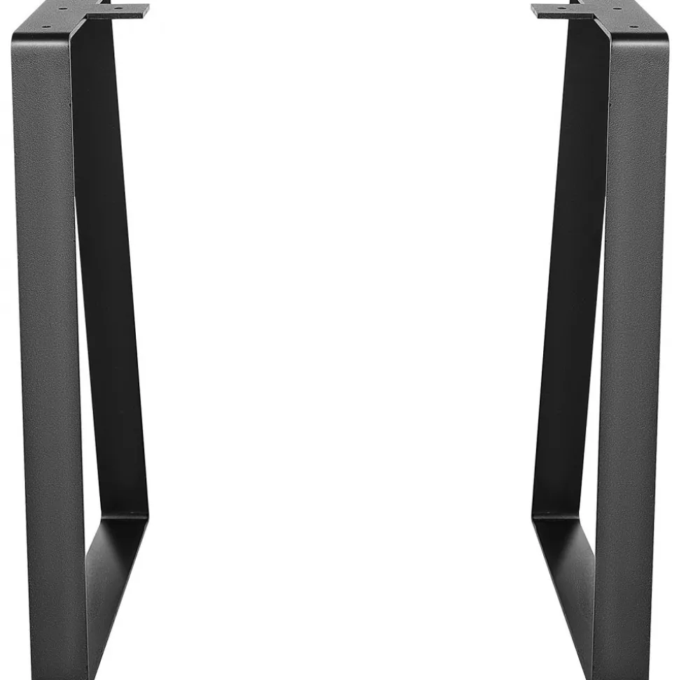 VEVOR 16 inch Trapezoid Steel Table Legs, Replacement Furniture Legs Set of 2 for DIY Coffee Tables, Modern Desks, Bench, Night Stands, Sofa, Max Load 400 lbs Heavy Duty, Quick Instalation Legs Black