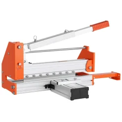 VEVOR 12 inch Vinyl Floor Cutter, 12mm Thick Laminate Flooring Cutter with Upgraded Labor-Saving Aluminum-Alloy Lever, Telescoping Support Plate, Cuts Certain Engineered Wood, LVT, VCT, SPC, LVP, WPC