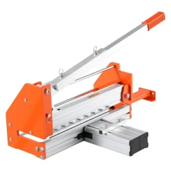 VEVOR 12 inch Vinyl Floor Cutter, 12mm Thick Laminate Flooring Cutter with Upgraded Labor-Saving Aluminum-Alloy Lever, Telescoping Support Plate, Cuts Certain Engineered Wood, LVT, VCT, SPC, LVP, WPC