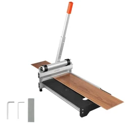 VEVOR 13 inch Vinyl Floor Cutter, 12mm Thick Laminate Flooring Cutter with 15°/30°/45° Adjustable Angle Settings, Flexible Wheels, Telescoping Handle, Certain Engineered Wood, LVT, VCT, SPC, LVP, WPC