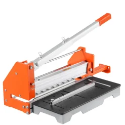VEVOR 12 inch Vinyl Floor Cutter, 16mm Thick Laminate Flooring Cutter with Upgraded Labor-Saving Aluminum-Alloy Lever, Telescoping Support Plate, Cuts Engineered Wood, LVT, VCT, SPC, LVP, WPC