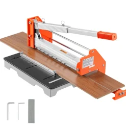 VEVOR 12 inch Vinyl Floor Cutter, 16mm Thick Laminate Flooring Cutter with Upgraded Labor-Saving Aluminum-Alloy Lever, Telescoping Support Plate, Cuts Engineered Wood, LVT, VCT, SPC, LVP, WPC