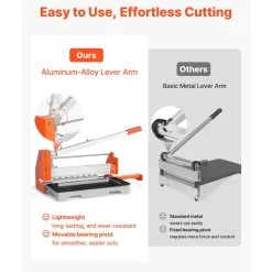 VEVOR 12 inch Vinyl Floor Cutter, 16mm Thick Laminate Flooring Cutter with Upgraded Labor-Saving Aluminum-Alloy Lever, Telescoping Support Plate, Cuts Engineered Wood, LVT, VCT, SPC, LVP, WPC
