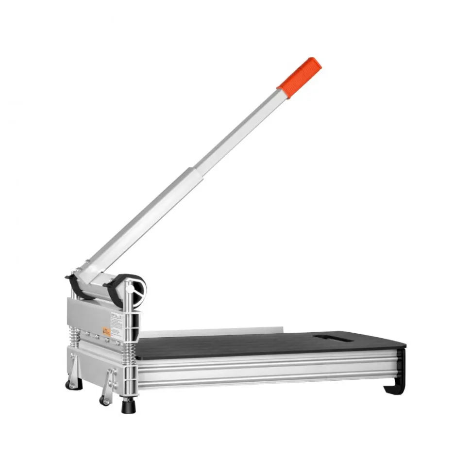 VEVOR 13 inch Vinyl Floor Cutter, 16mm Thick Laminate Flooring Cutter with 15°/30°/45° Adjustable Angle Settings, Flexible Wheels, Telescoping Handle, Cuts Engineered Wood, LVT, VCT, SPC, LVP, WPC