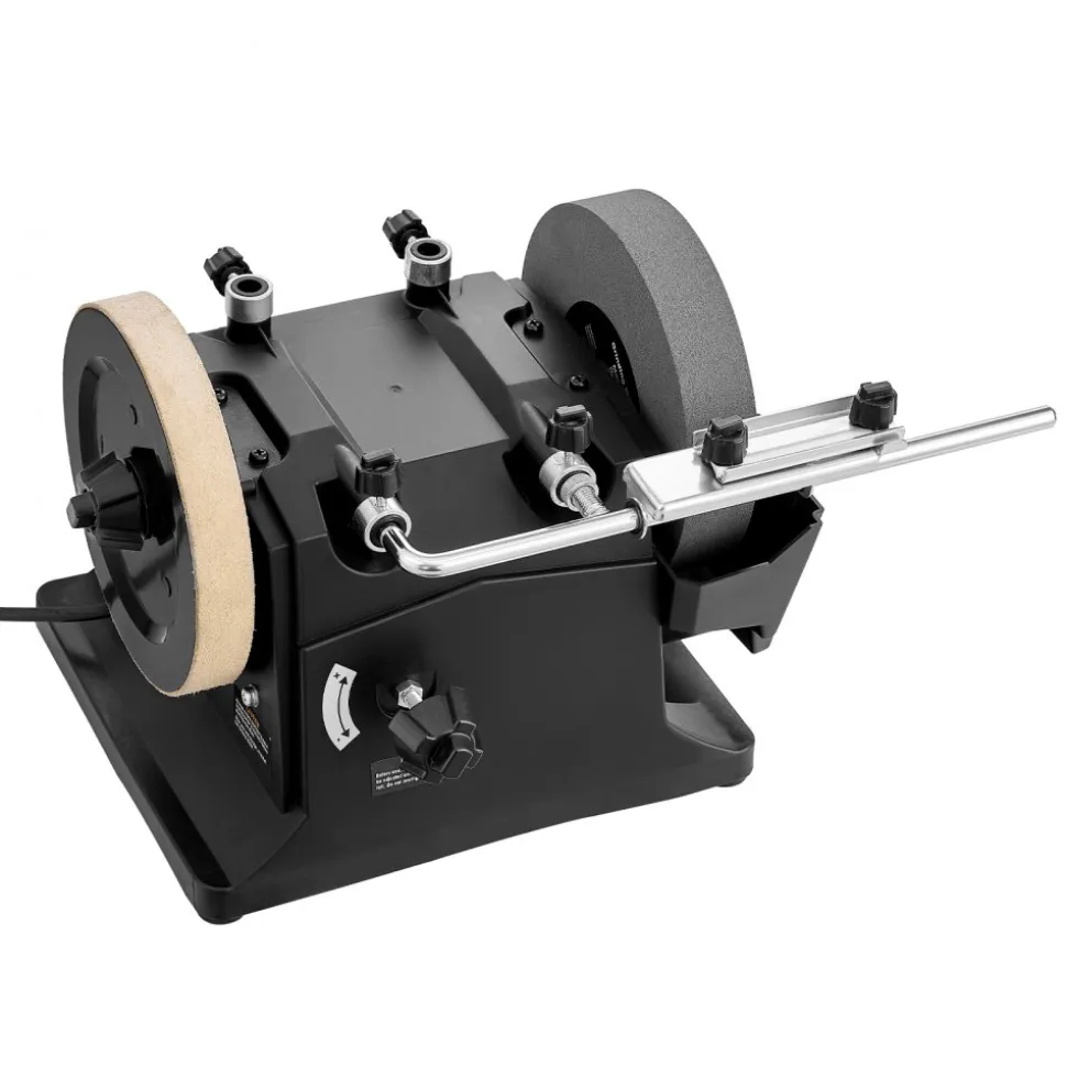 VEVOR 8-Inch Wet Sharpening System, Water-Cooled Knife Grinder Machine with 155 RPM Grinding Speed, Vertical/Horizontal Two-Direction Wet Stone Grinder, Wet Bench Grinder for Knife, Chisel, Knife, Axe