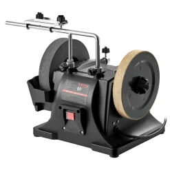 VEVOR 8-Inch Wet Sharpening System, Water-Cooled Knife Grinder Machine with 155 RPM Grinding Speed, Vertical/Horizontal Two-Direction Wet Stone Grinder, Wet Bench Grinder for Knife, Chisel, Knife, Axe