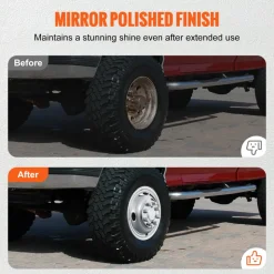 VEVOR 16-inch Wheel Simulators, 304 Stainless Steel Wheel Simulator Kit with Mirror Polished Finish, 2 Front and 2 Rear Wheel Covers Fit for Ford F350 (1974-1998), 4 pcs