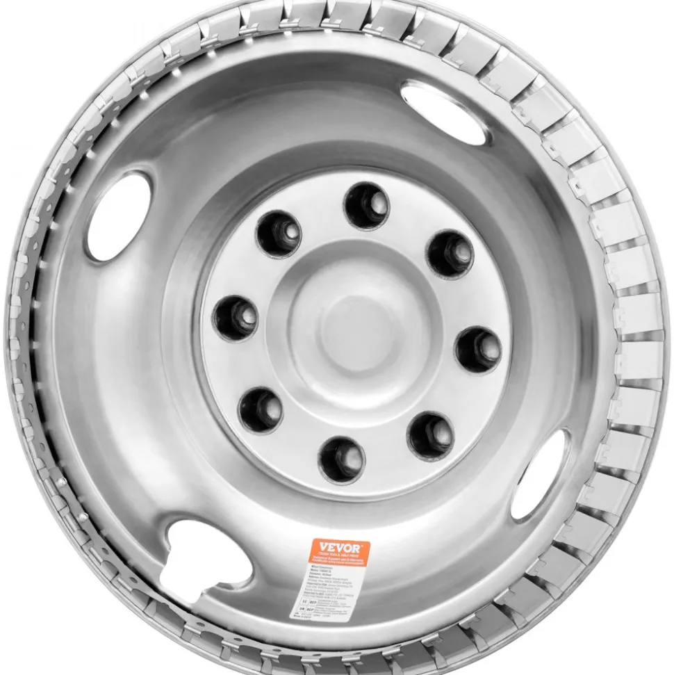 VEVOR 16-inch Wheel Simulators, 304 Stainless Steel Wheel Simulator Kit with Mirror Polished Finish, 2 Front and 2 Rear Wheel Covers Fit for Ford F350 (1974-1998), 4 pcs