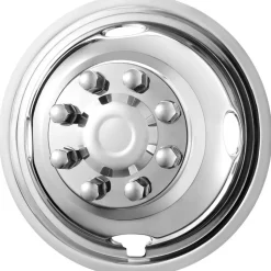 VEVOR 16-inch Wheel Simulators, 304 Stainless Steel Wheel Simulator Kit with Mirror Polished Finish, 2 Front and 2 Rear Wheel Covers Fit for Ford F350 (1974-1998), 4 pcs