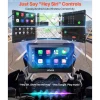 VEVOR 7 Inch Wireless Motorcycle Carplay with Apple Carplay & Android Auto, HD Touchscreen GPS Navigation System with Voice Control, Dual Bluetooth, Siri & Google Assistant, IP67 - Fit All Motorcycles