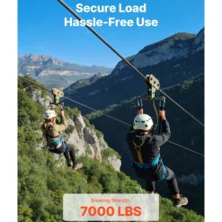 VEVOR 1/4 Inch Wire Rope, 250 ft Length, Zinc Galvanized Carbon Steel Cable with Gloves, 7000 lbs Breaking Strength, 7 x 19 Strands Construction, Wire Cable for Deck Railing System, Garden Trellis