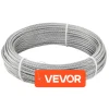 VEVOR 3/32 Inch Wire Rope Kit, 165 ft Length, 304 Stainless Steel Wire Cable, 450 lbs Breaking Strength, 7 x 7 Strands Construction, Steel Cable for Deck Railing System, Garden Trellis, String Lights