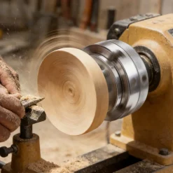 VEVOR 4 Inch Wood Lathe Chuck, 4-Jaw, Self-Centering Wood Turning Chuck Set with 1