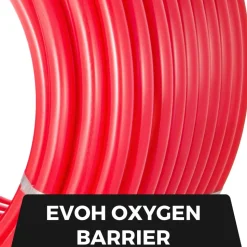 VEVOR 5/8 Inch x 500Ft PEX Tubing Oxygen Barrier O2 EVOH Pex-B Red Radiant Floor Heat Durable Plumbing Flexible for Residential Commercial Radiant Floor Heating Pex Pipe