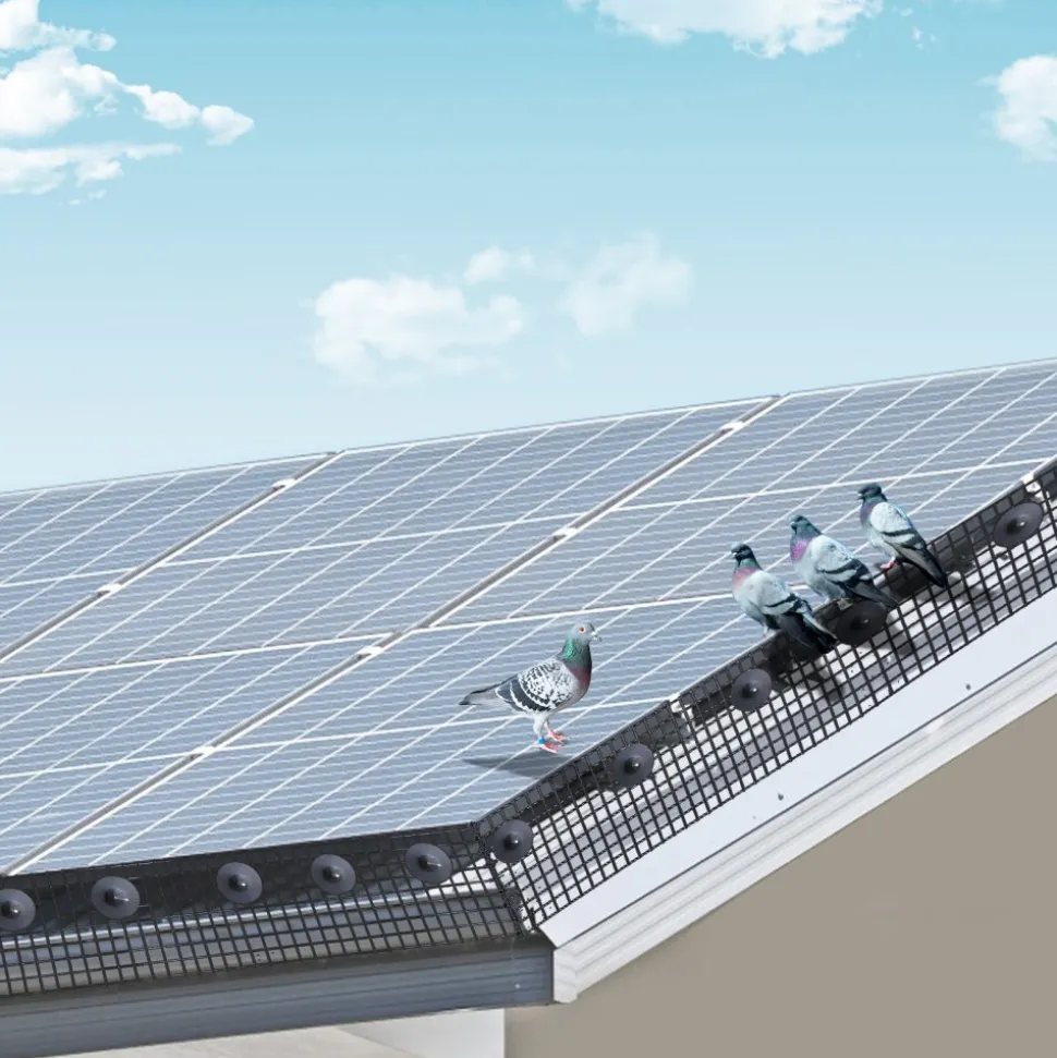 VEVOR 6 inch x 100ft Solar Panel Bird Guard, Critter Guard Roll Kit with 60pcs Aluminum Alloy Fasteners, Solar Panel Guard with Rust-proof PVC Coating, 1/2 inch Wire Roll Mesh