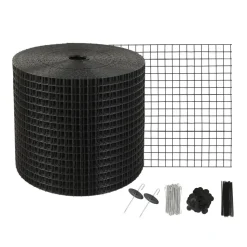 VEVOR 6 inch x 100ft Solar Panel Bird Guard, Critter Guard Roll Kit with 60pcs Aluminum Alloy Fasteners, Solar Panel Guard with Rust-proof PVC Coating, 1/2 inch Wire Roll Mesh
