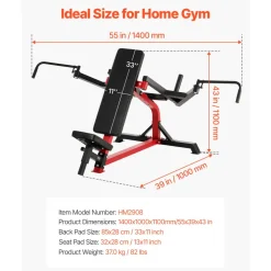 VEVOR Incline Chest Fly and Rear Delt Fly Machine, 450 LBS Chest Machine, Adjustable Fitness Chest Bench Set, Home Gym Equipment for Upper Body Strength Training Machine