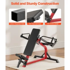 VEVOR Incline Chest Fly and Rear Delt Fly Machine, 450 LBS Chest Machine, Adjustable Fitness Chest Bench Set, Home Gym Equipment for Upper Body Strength Training Machine