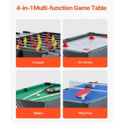 VEVOR 4-in-1 Combo Game Table Set, 48