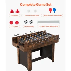 VEVOR 3-in-1 Combo Game Table Set, 54