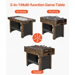 VEVOR 3-in-1 Combo Game Table Set, 54