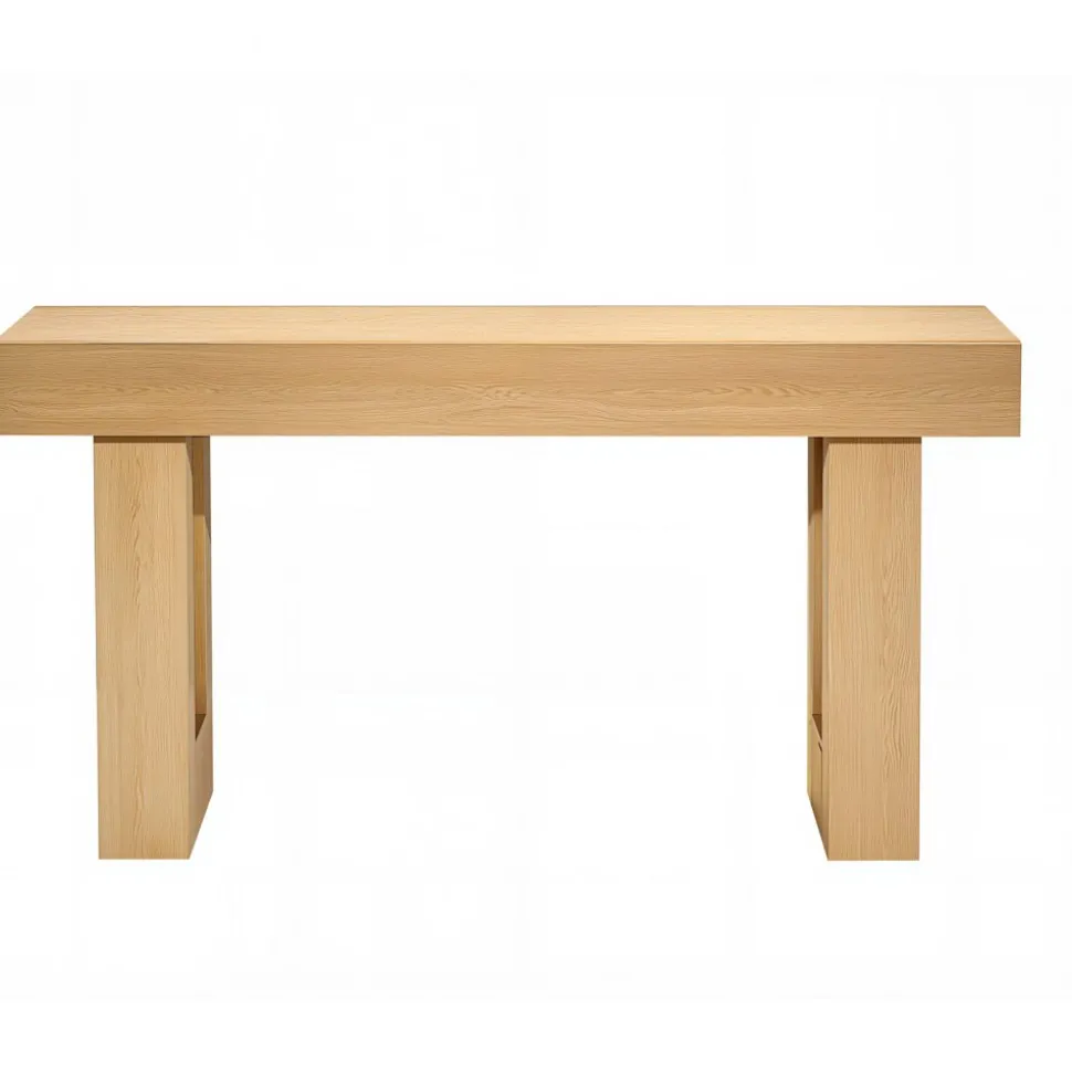 VEVOR 63 in Console Table, Farmhouse Desk Behind the Couch, Wooden Rectangle Entrance Desk, Narrow Long Sofa Table Accent Stand for Hallway, Bedroom, Living Room, Foyer, Easy Assembly, Burlywood