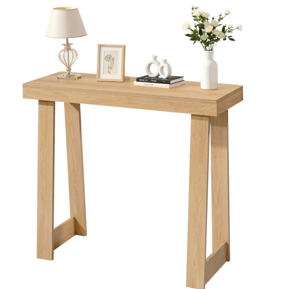 VEVOR 46 in Console Table, Modern Desk Behind the Couch, Wooden Rectangle Entrance Desk, Narrow Long Sofa Table Accent Stand for Hallway, Bedroom, Living Room, Foyer, Easy Assembly, Black