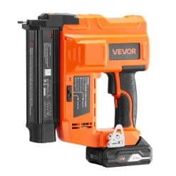 VEVOR 2-in-1 Cordless Brad Nailer, 18 Gauge, 20V Battery Powered Nail Gun and Staple Gun, with 500 pcs Nails, 500 pcs Staples, 2.0 Ah Li-ion Battery and Charger, for Home Improvement, Woodworking